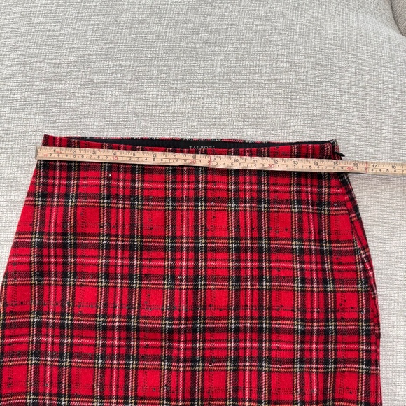 TALBOTS Women’s Tartan Plaid Wool Blend Sequin Skirt Size 4 - Picture 4 of 7